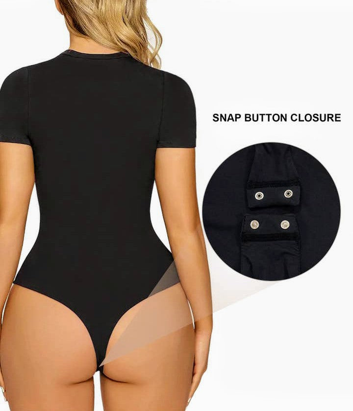 Crew Neck Bodysuit (Thong Style)